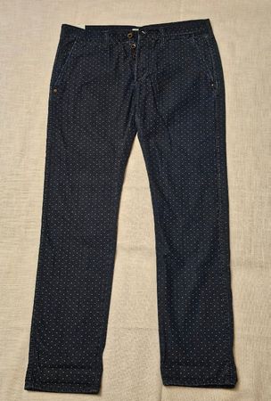 EDWIN Herren Chino Hose Dunkelblau Gepunktet W32 L32 Japanes