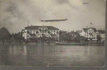 Ansichtskarten: carte postale Lindau avec Zeppelin – Gebraucht aus Sorvilier von carose01