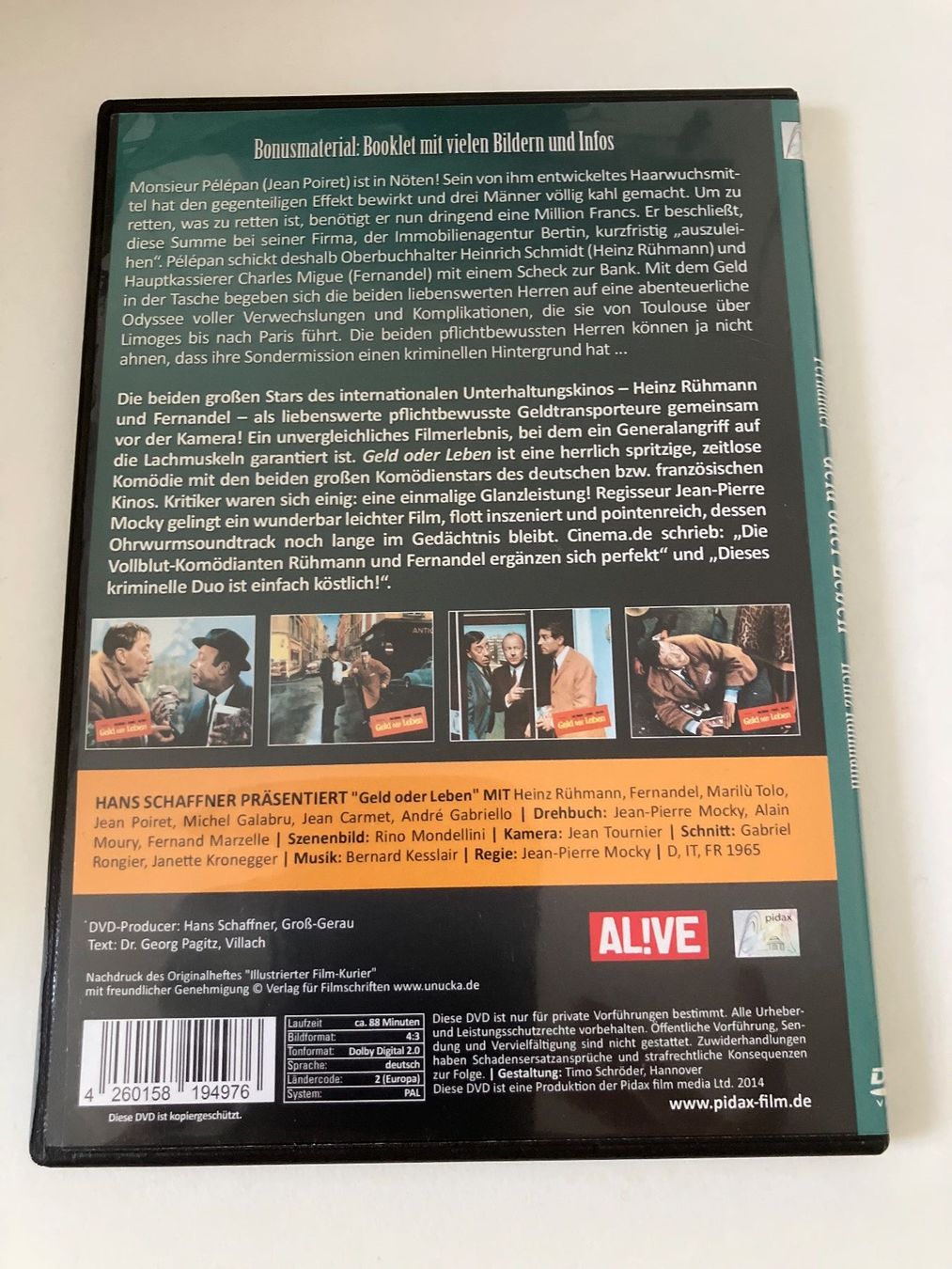 Alle DVDs: Geld oder Leben (DVD) Heinz Rühmann, Fernandel – Gebraucht aus Arbon von HelFer01 1