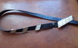 BEIGE Gürtel, Echt Leder, Limited Edition Swiss Design 95cm