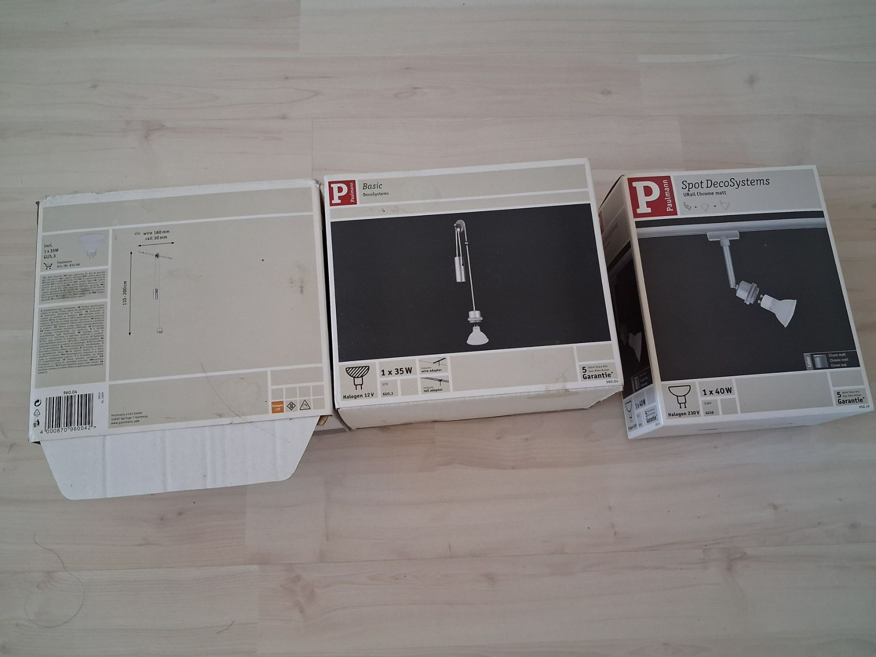Paulmann Kronleuchter & Deckenlampen: SPOT DECO CHROME MATT UND 2 X BASIC DECO SYSTEM ZU PAULMANN – Neu und originalverpackt aus langnau von Santos1411
