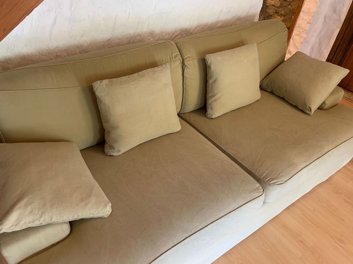 Divani: Sofa light green fabric good condition 3 seater – Usato da Langenbruck venduto da hol_2jqt 1