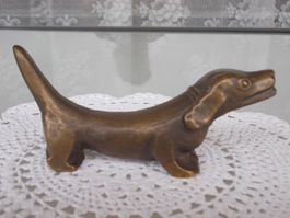 BAG TURGI Bronze Skulptur Figur*HUND*(Dachs-Dackel)50er Jahr