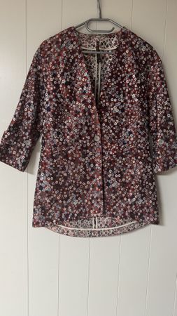 Manila Grace Blazer floral rot mehrfarbig