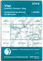 Skitourenkarte 1:50'000 274 S Visp