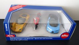 SIKU SPORTS CARS AND MOTORBIKE PORSCHE - BUGATTI - DUCATTI