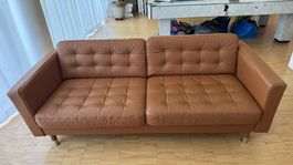 Canapé IKEA LANDSKRONA cuir 3 places marron tres bon état