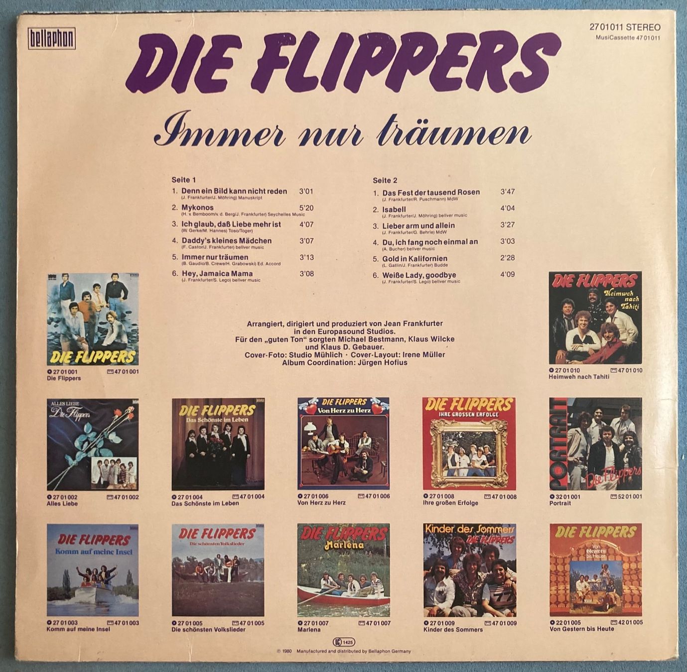 Dischi in vinile: DIE FLIPPERS - IMMER NUR TRÄUMEN – Usato da Poliez-Pittet venduto da Newtown-Records 1