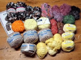 Garnpaket 11, ca. 1 kg diverse Garnreste
