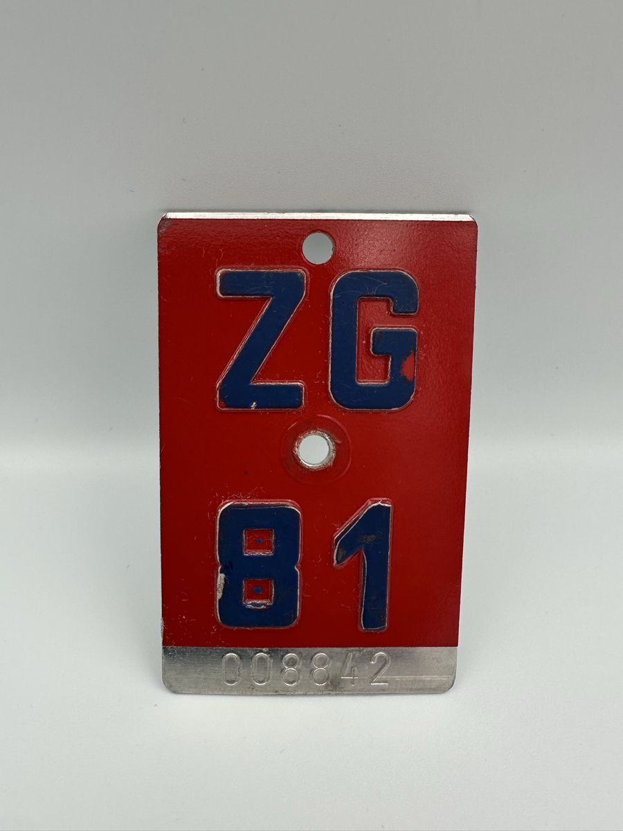 Insegne: Velonummer ZG 81 – Usato da Schwende venduto da weesli