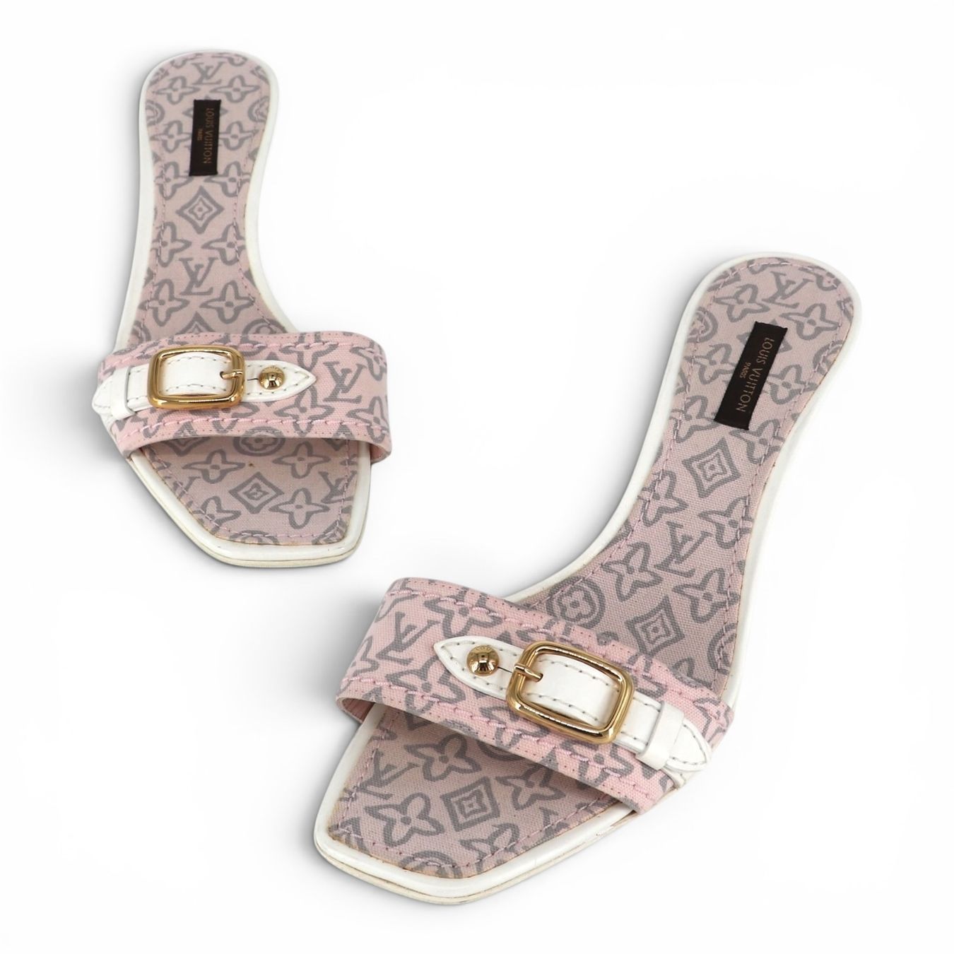 Louis Vuitton Scarpe da donna: Louis Vuitton Mules kitten heel rosa Gr. 37.5 – Usato da Binningen venduto da Designerlabels 1