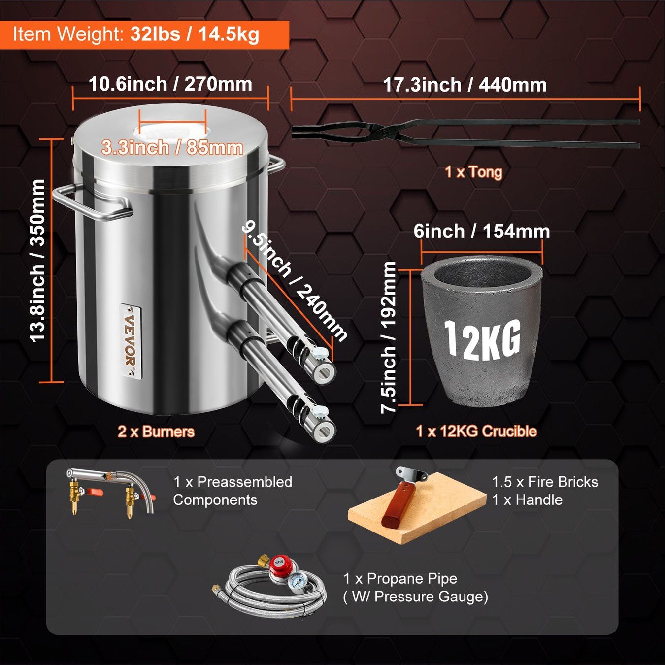 Camini: Propan Schmelzofen Set - 12kg Doppelbrenner – Nuovo e nell'imballaggio originale da Wallenwil venduto da toesstal-vertrieb 6