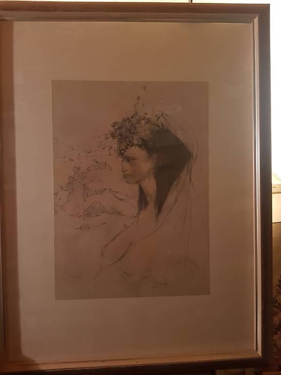 Dipinti: Otto Bachmann "Esther" Handkoloriert – Usato da Pianezzo venduto da Millecolline 4