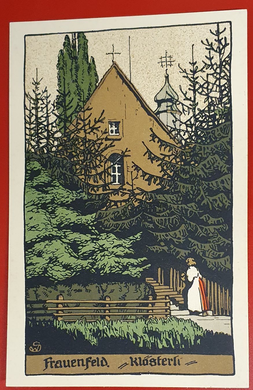 Cartoline postali: Frauenfeld  - 6 Künstler-Stein-Zeichnungen – Usato da Kreuzlingen venduto da Rschweiz1 7