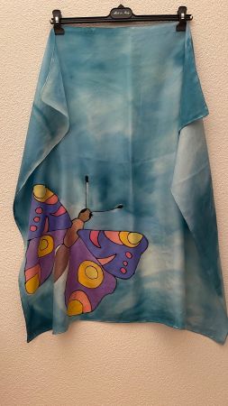 BATIK Handmade 90x85Neu/  Foulard Pareo Halstuch Schal Seide