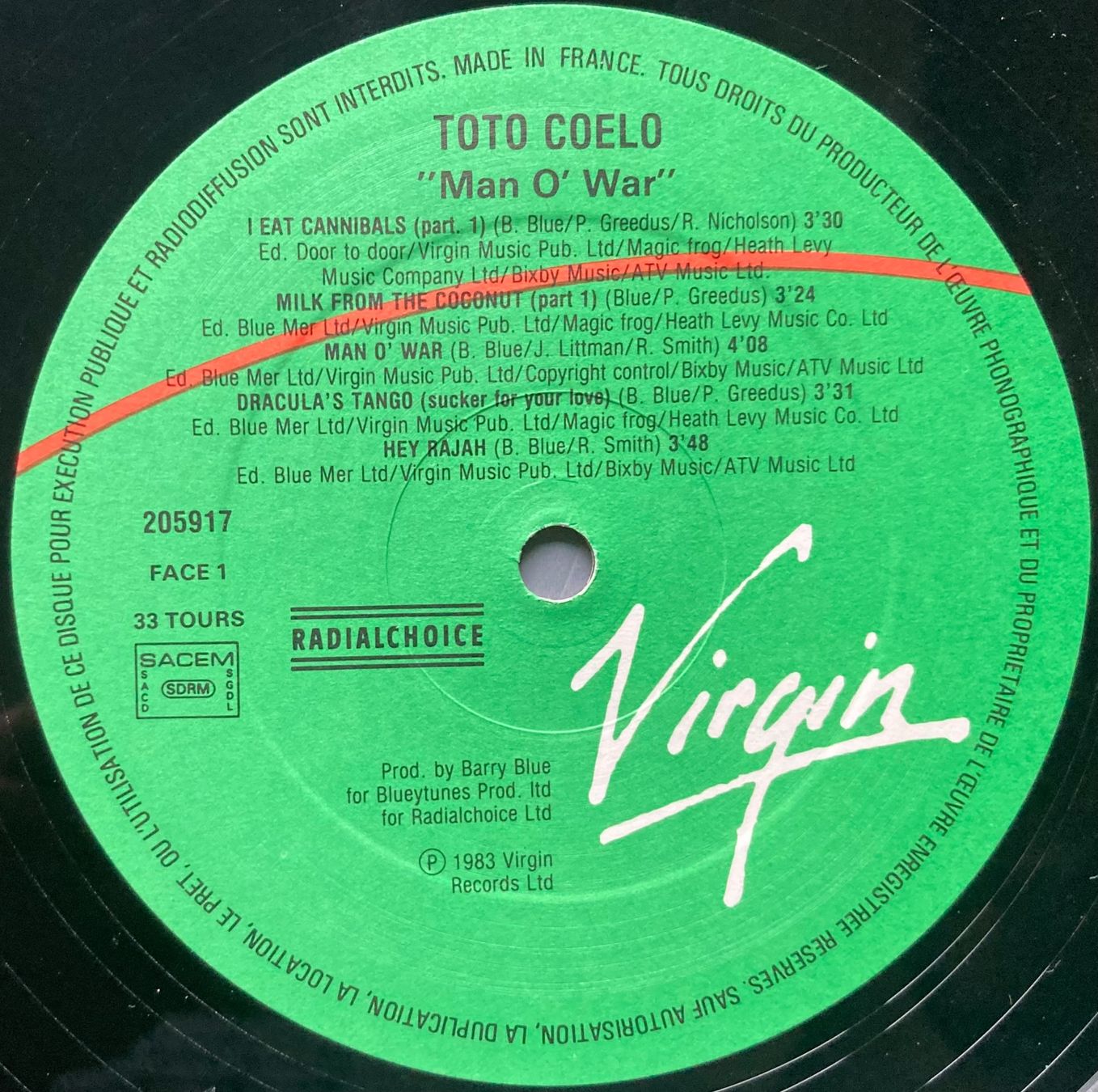 Dischi in vinile: TOTO COELO - MAN O' WAR – Usato da Poliez-Pittet venduto da Newtown-Records 2