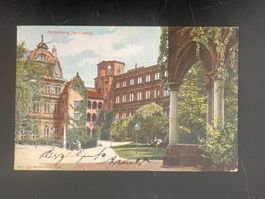 Postkarte Heidelberg Schlosshof  Litho 1906  (V881)