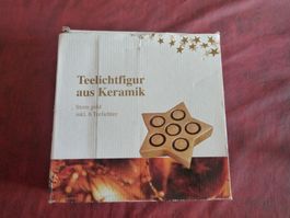 Stern-Teelichtfigur aus Keramik