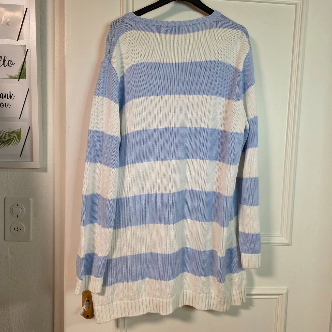 Basler Maglioni & Felpe: Blau-weisser BASLER -Pullover, gestreift Grösse 46/48 – Usato da Wald ZH venduto da CapLux 5