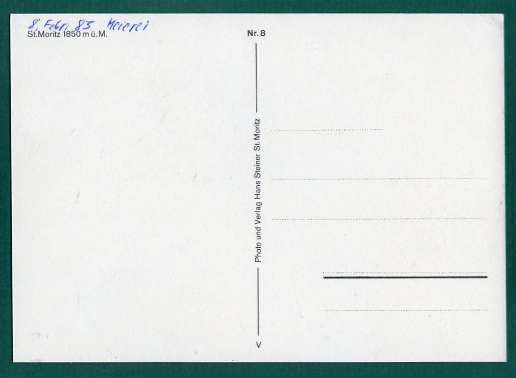 Cartoline postali: St. Moritz, 1983, ungelaufen, Grossformat – Usato da Sargans venduto da Hausi1951 1