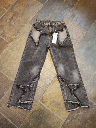 Weite Jeans Teenager K Pop Stil mit Sternen