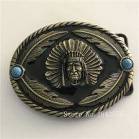 Metall Gürtelschnalle INDIANER Kopf