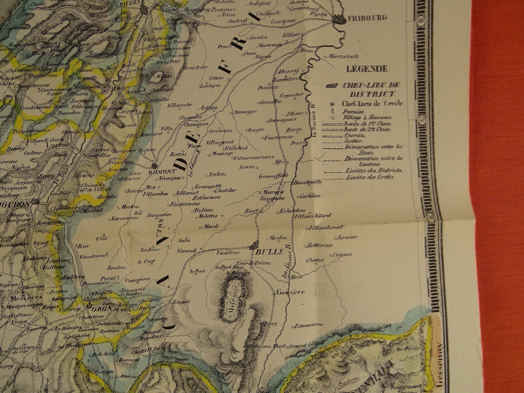 Landkarten & Atlanten: CANTON DE VAUD CARTE 1847 – Gebraucht aus Grüningen von Kartensammler 4