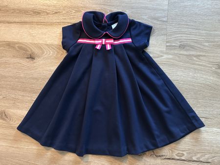 Jacadi Paris Kleid, Grösse 81cm/18M, Marineblau/Rosa🎀 Top