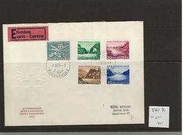 timbre enveloppe FDC Pro Patria 1956 B76-B80