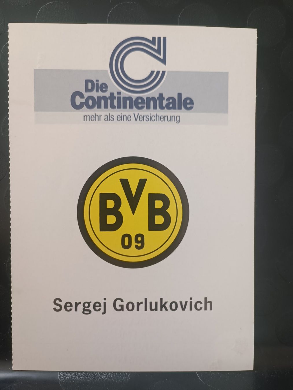 Autografi: Sergej Gorlukovic - BVB / Borussia Dortmund - Handsigniert – Usato da Menziken venduto da Artographs 1
