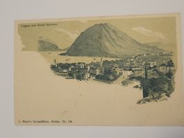 Ansichtskarte Lugano und Monte Salvatore L. Meyer R30