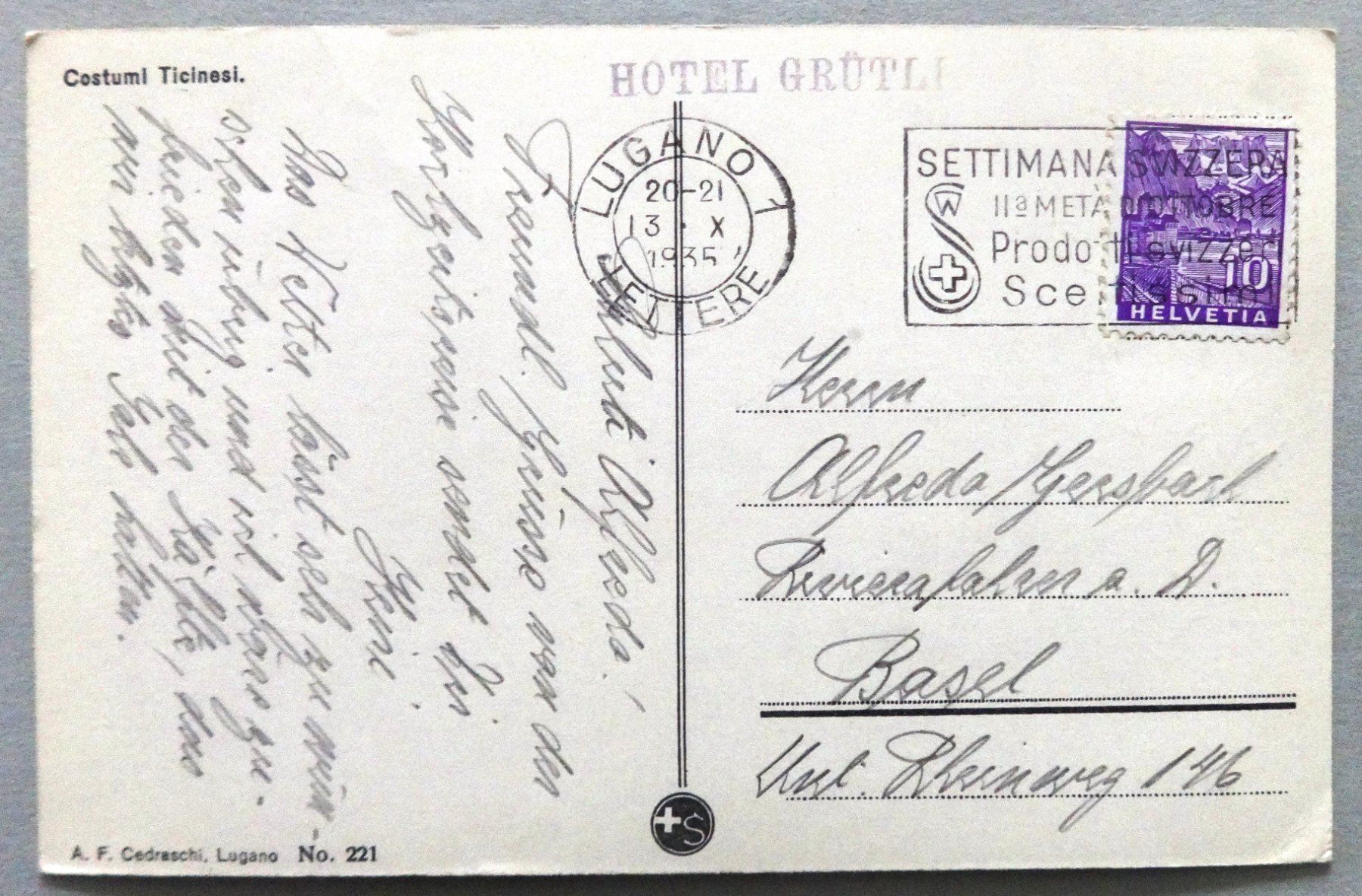Cartes postales: Costumi Ticinesi – D'occasion à Fétigny par Billy2miny 1