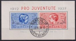 18x) Pro Juventute Block 1937, sehe Scan