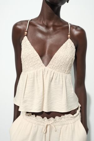 Zara Top aus Spitze, Gr S, wie neu