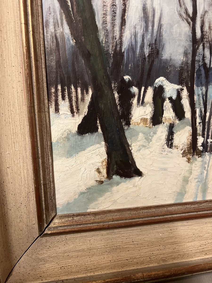Gemälde: Gemälde Winterlandschaft Heinz Zeisel 1948 signiert – Gebraucht aus Rorschach von TimelessTrading 1