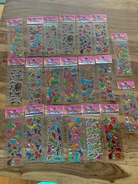 9er Set Dinosaurier Bügelaufkleber - 23x23cm Transfer Aufnäher Für T-Shirts