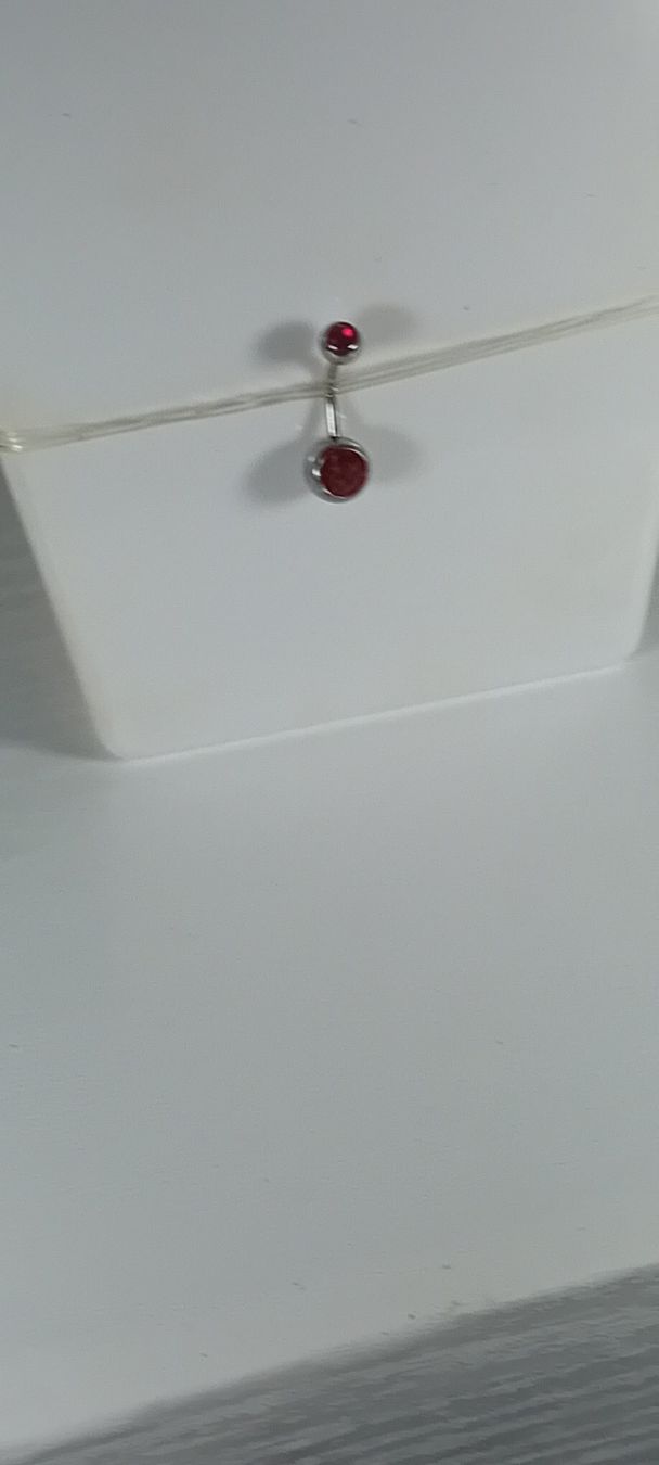 Gioielli per piercing: bauchnabelpiercing mit rot kristall,,gefärbt – Nuovo (secondo la descrizione) da Basel venduto da bij_5hqd 2