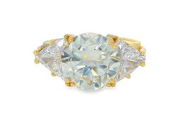 Vintage Jahre ❣️4.09ct M/VS❣️Diamant Ring 18k Gold tdw 6.11