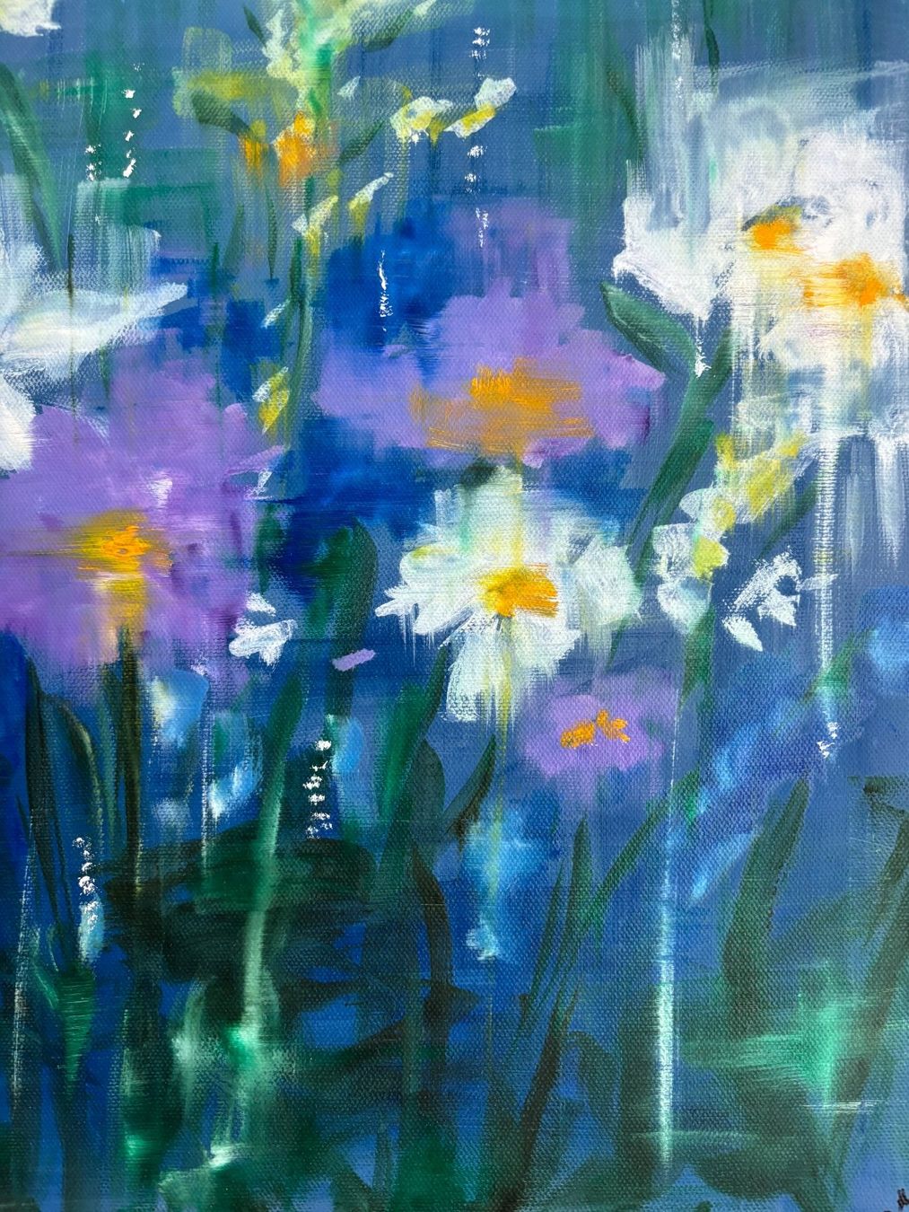Dipinti: Trübe Augen - Abstrakt Blumen, Gemälde – Nuovo (secondo la descrizione) da Cham venduto da Felha 8