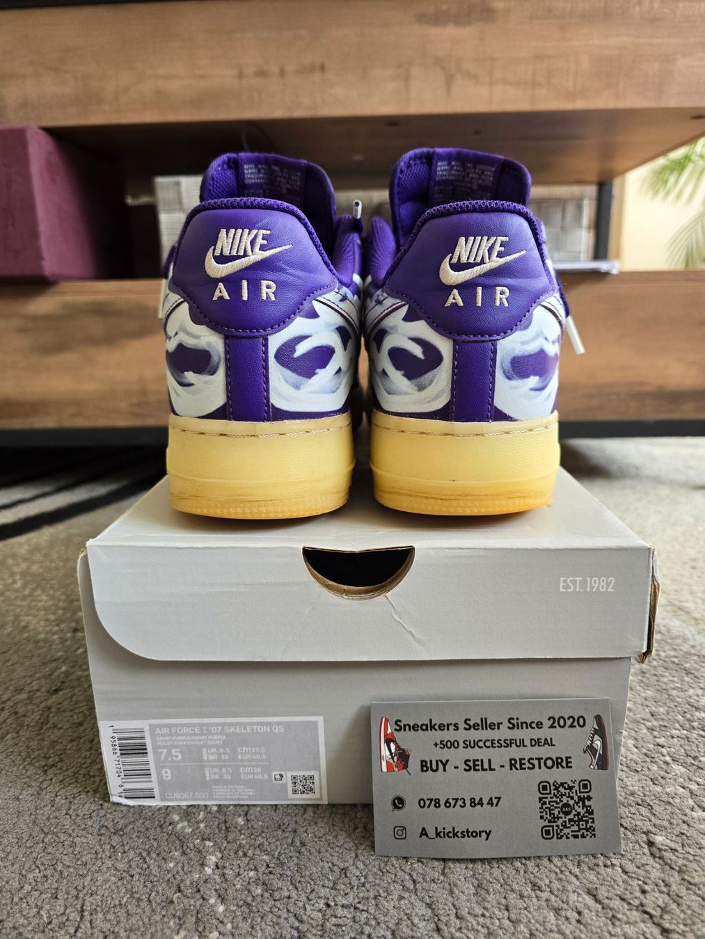Scarpe da uomo: Af1 purple squeletton – Usato da Bôle venduto da A_Kickstory 6