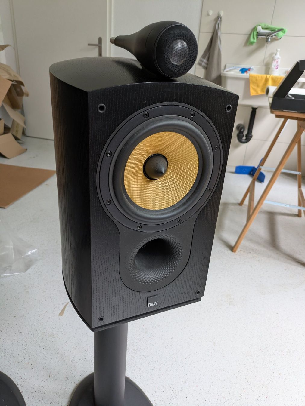 Bowers & Wilkins Casse acustiche: Standlautsprecher B&W 805S - Schwarz – Usato da Baar venduto da Smax4 3