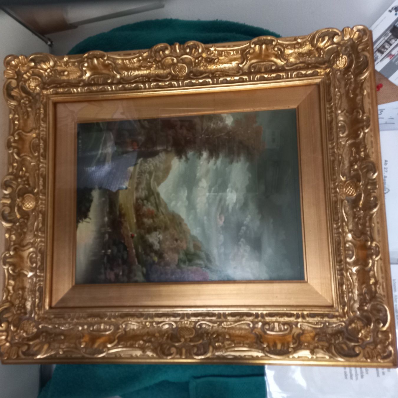 Dipinti: Oelgemälde mit Goldrahmen 65cm X 55cm – Usato da Baar venduto da 2cvbaar 8