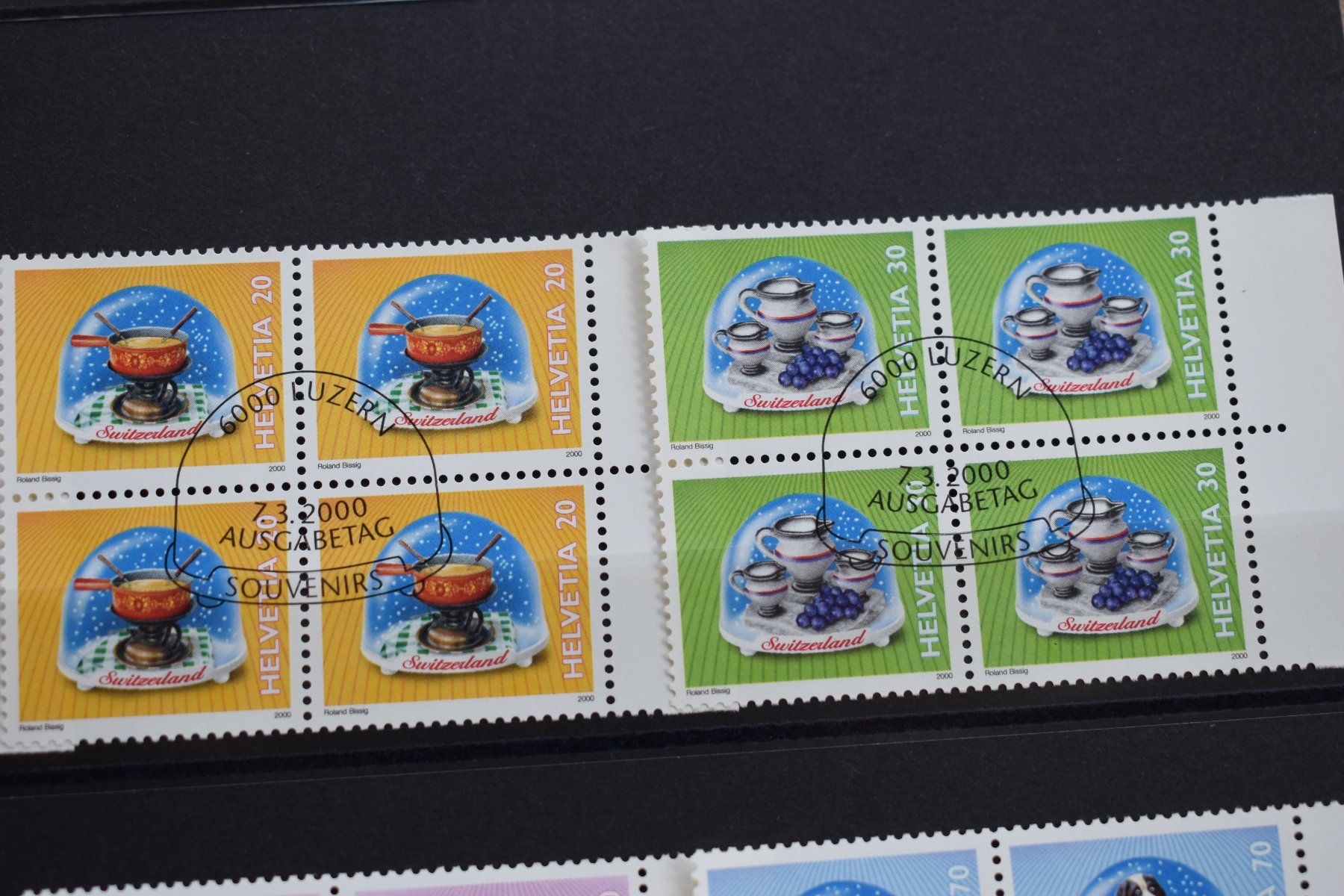 Alle Briefmarken: Souvenirs 4er Blöcke 2000  B0707Q – Gebraucht aus Bettingen von Gluscht-Oase 2