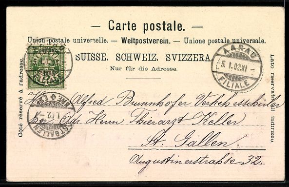 Cartes postales: AK Aarau, Kettenbrücke – D'occasion à Berlin par bartko-reher 1