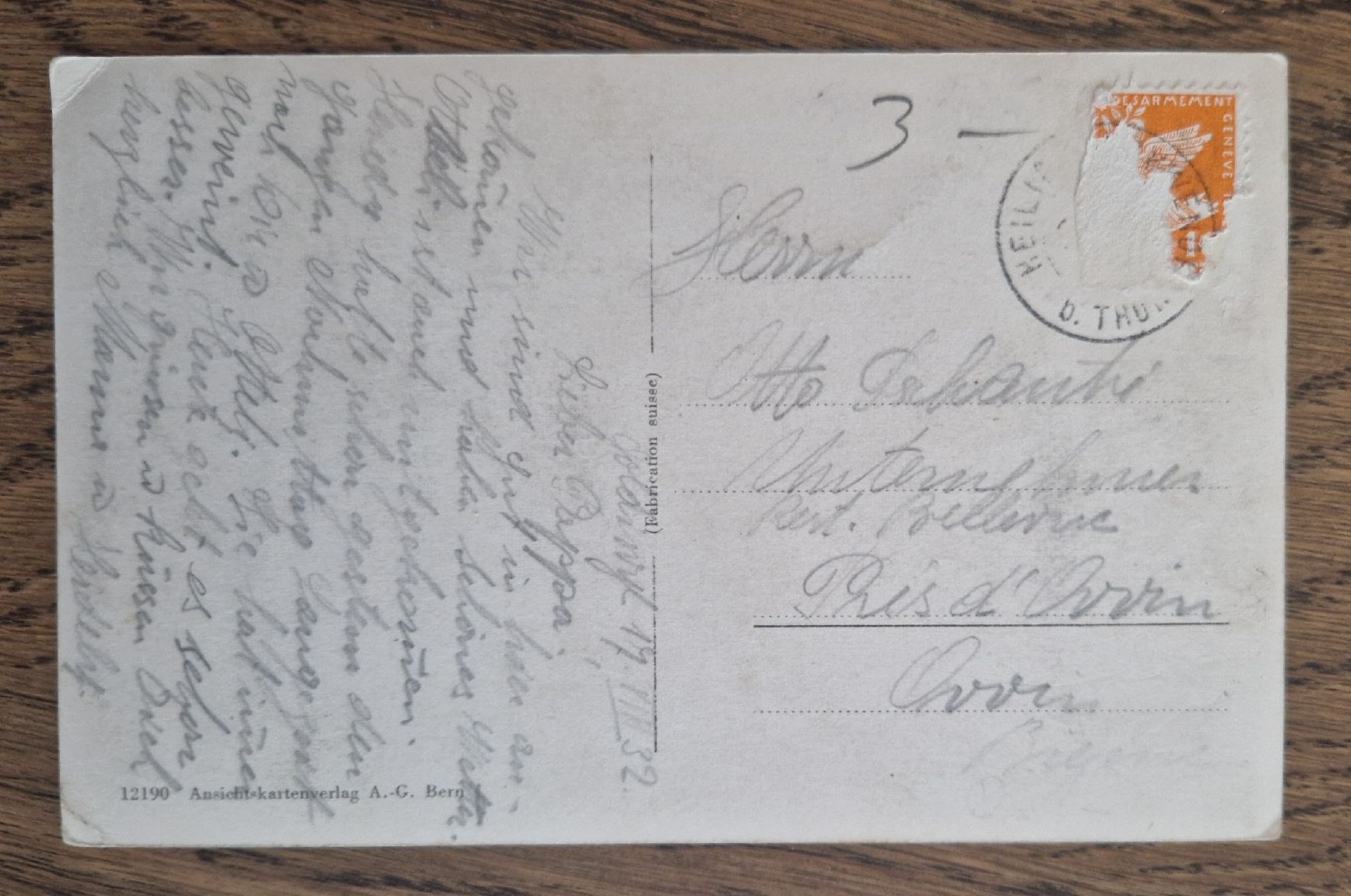 Cartoline postali: Goldiwil 1932 – Usato da Ebikon venduto da Donar50 2