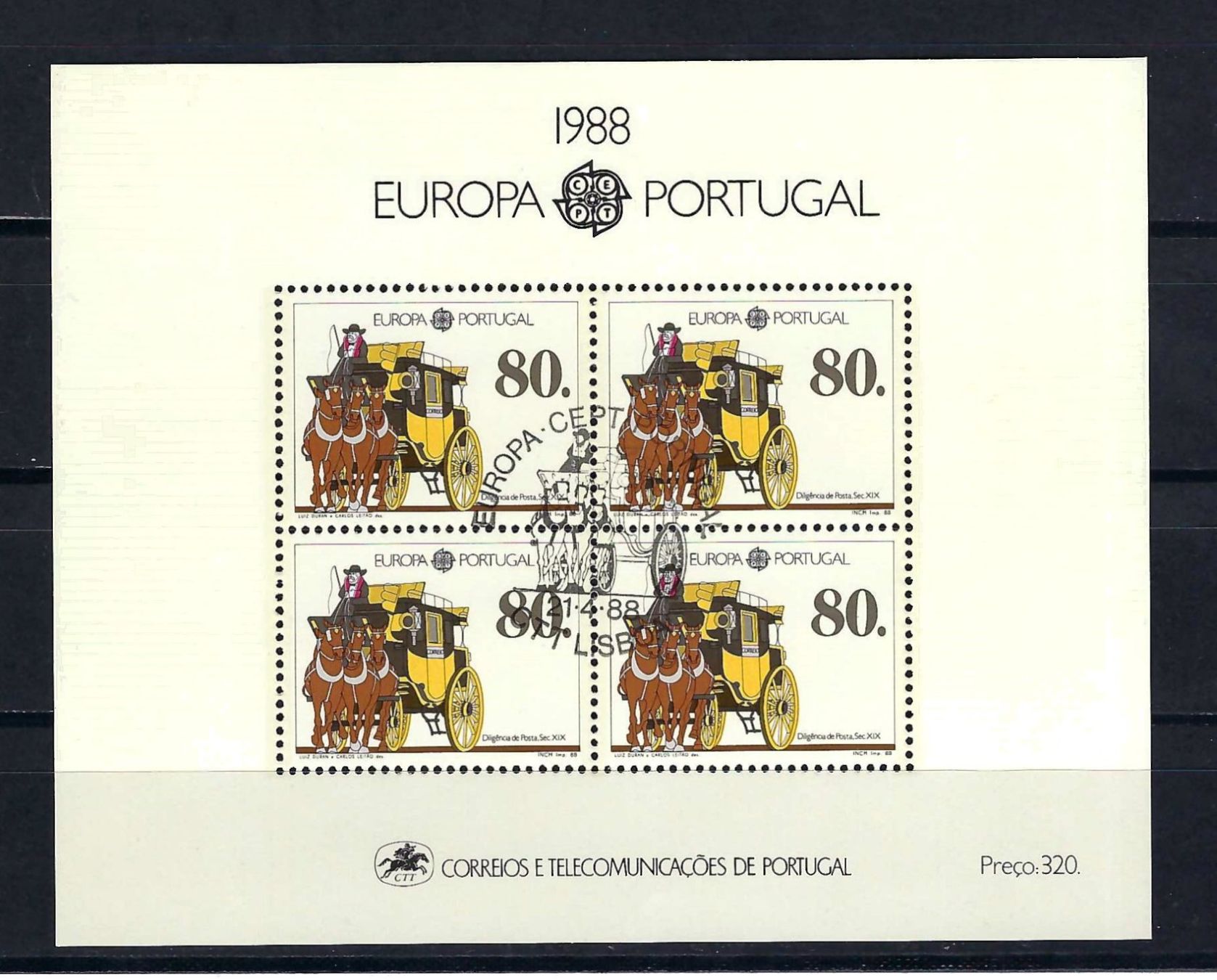 Tutti i francobolli: Portugal 1988, Block MNH** – Nuovo (secondo la descrizione) da Laupersdorf venduto da Rc.Jb