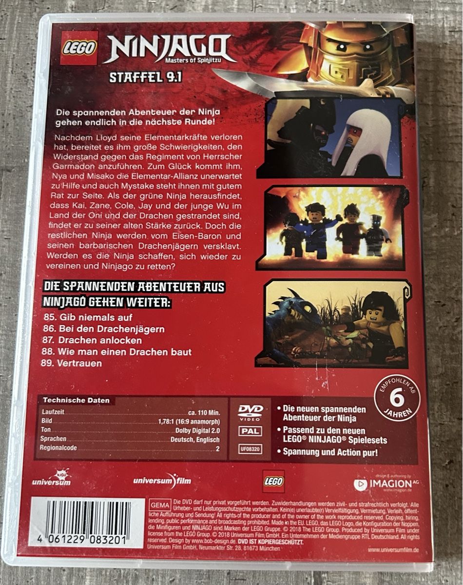 Tutti i DVDs: Ninjago Master of Spinjitzu Staffel 9.1 – Usato da Brüttisellen venduto da mogador9 1