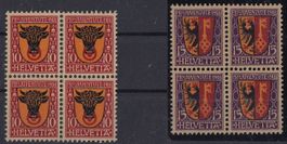 J10-J11, Viererblocks postfrisch, SBK 220.-