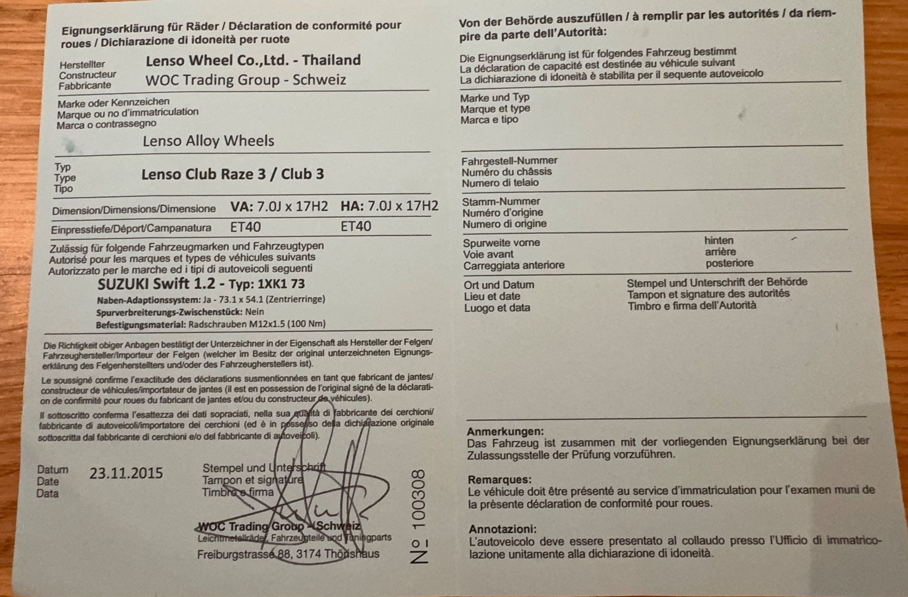 Cerchioni: Felgen 17 Zoll – Nuovo e nell'imballaggio originale da Beinwil am See venduto da BR2712 4