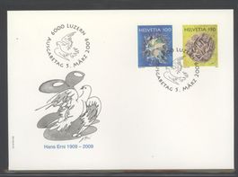 2009, FDC, Hans Erni (Nr. 1297–1298)
